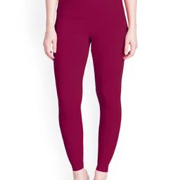 LYRA Women Magenta Solid Ankle-Length Leggings-image-87