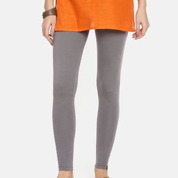TWIN BIRDS Women Grey Solid Ankle-Length Leggings-image-95