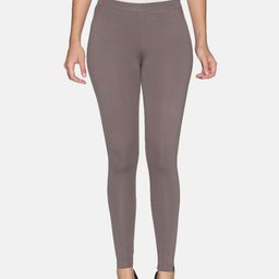 TWIN BIRDS Women Grey Solid Ankle-Length Leggings-image-102