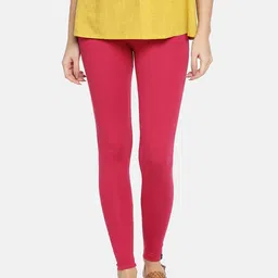 TWIN BIRDS Women Pink Solid Ankle-Length Leggings-picture-18