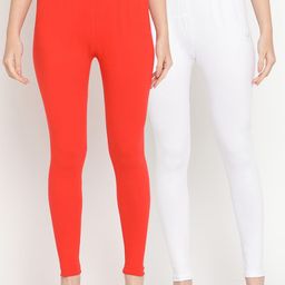 TAG 7 Women Pack Of 2 Solid Ankle-Length Leggings-picture-20