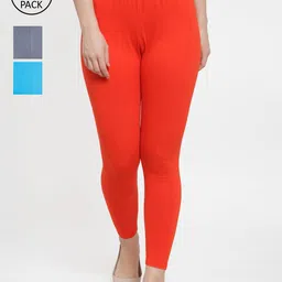 Jinfo Women Pack Cotton Of 3 Ankle Length Leggings-picture-39