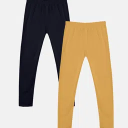 KiddoPanti Girls Pack Of 2 Mid Rise Ankle Length Leggings-picture-22
