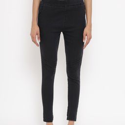 elleven Women Grey Solid Denim Jeggings-picture-10
