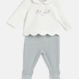 Chicco Infants Girls Embroidered Sweatshirt With Legging-image-63
