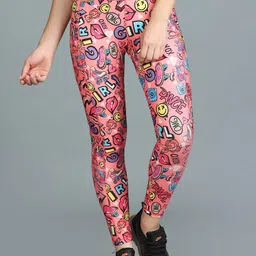 The Dance Bible Women Printed High Waist Ankle Length Sports Tights-picture-39