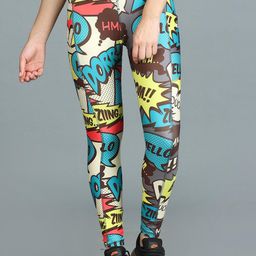The Dance Bible Women Printed High Waist Ankle Length Sports Tights-image-66