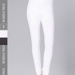 Dollar Missy Women Pack Of 2 Mid Rise Slim Fit Churidar Length Leggings-picture-35
