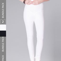 Dollar Missy Women Pack Of 2 Mid Rise Slim-Fit Churidar Length Leggings-picture-47