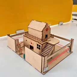 DIY Laser Security Alarm Project Kit with House Model, Pre-assembled PCB-1