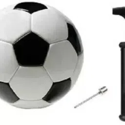 BLACK AND WHITE FOOTBALL WITH PUMP AND NIDDLE Football - Size: 5-image-0