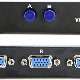 VIRZA TRADE VGA 2 in 1 Out 2 Port VGA Switch Press Button Two Way VGA Vedio USB Adapter image 2