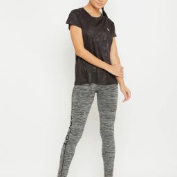 Women Printed Round Neck Polyester Black T-Shirt-image-29