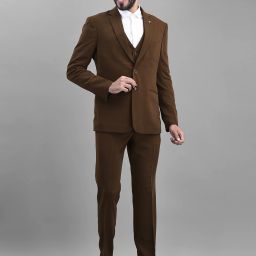 Men 3-Piece Formal Suit Solid Suit-image-76