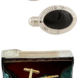 ZITTI Metal, Stainless Steel, Alloy, Brass, Silver Cufflink-image-91