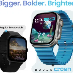 Boult Crown 1.95'' Screen, BT Calling, Working Crown, Zinc Alloy Frame, 900 Nits, SpO2 Smartwatch image 5