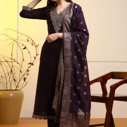 Embroidered Kurta, Salwar & Dupatta Set-picture-23
