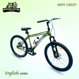 DARKFOX 24T ARMY GREEN D/DISK TYRE TUBE FOR HEIGHT 4.5FT & ABOVE 90% FITTED 24 T (inch) Road Cycle-image-65