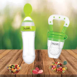 Soft Silicone Teether for 6 to 12 months, BPA Free Teething Toy for Babies Teether and Feeder-17
