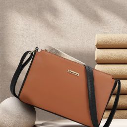 Tan Women Sling Bag - Mini Color Blocked-image-42