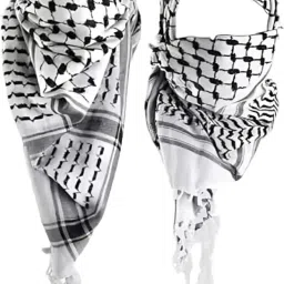 Striped Polycotton Men Black, White Scarf, Bluetooth Scarf, Fancy Scarf, Stole, Faux Turtleneck Neck Cover-picture-25