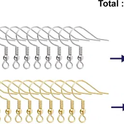 Earring Hook Silver/Golden 50pc-image-18