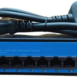 RAMEX 8-Port PoE Switch, 10/100Mbps, 2 Uplinks, For CCTV IP Cameras 8 Ports 100 Mbps Network Switch-0