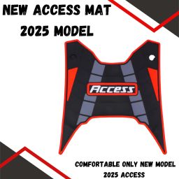 QX7 Anti Skid Floor Foot Mat for (New 2025 )Suzuki Access 125 - Red & Black Suzuki Access 125 Two Wheeler Mat-image-17