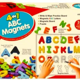 4-in-1 ABC Magnets Set, Magnetic Alphabet Letter, Practice Board & Puzzle-image-16
