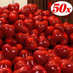 Printed 50pcs Red Heart Balloons Inflatable Latex Balloon for Valentine Day Balloon-19