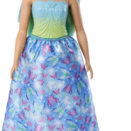 Royal Doll with Blue-Highlighted Hair, Butterfly-Print Skirt and Accessories-18