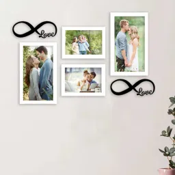 art street Set Of 4 White Synthetic Wood Collage Photo Frames-picture-25