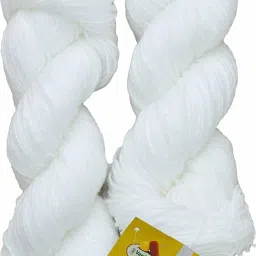 Brilon knitting yarn ( White, 200 gm)-19