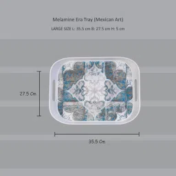 Medium Era tray Pure melamine Heat Resistant, Durable, Versatile, MEXICAN ART Tray Serving Set-image-11