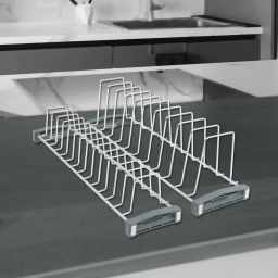 Plate Kitchen Rack Stainless Steel Saucer and Plate Rack For Tandem Box / Dish Rack / Plate Holder Steel-image-46