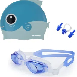 Swimming Cap For Kids Antifog Goggles Earplug Noseplug Combo Set Swimming Kit-image-23