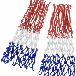 Basketball Net 2 PCS Outdoor/Indoor Net (12 Loops) (Red+White+Blue) BBN5 Basketball Net-3
