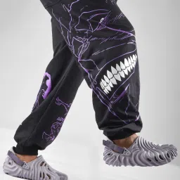Solo Leveling Anime Joggers S Rank Printed Baggy Fit Pant Men Printed Black Track Pants-image-37