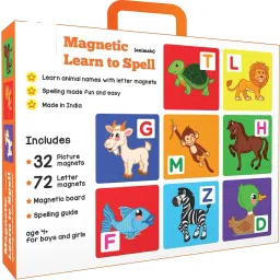 Magnetic Learn to Spell : Animals with 32 Picture Magnets, 72 Letter Magnets, Magnetic Board and Spelling Guide-24