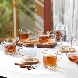 borosil Cyder Tea/Coffee Set, Borosilicate Tuff Glass Made in India Cup Set Glass Coffee Mug-picture-46