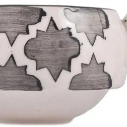 Pack of 6 Ceramic Grey Hand Painted Ceramic Tea Cups and Saucers Set of 6 // 160 ML // Chai Cups-image-5