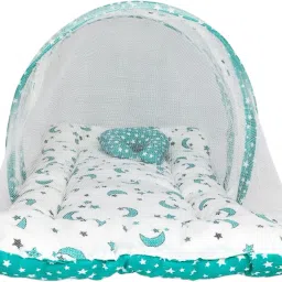 Buli wear Super Soft, Cotton Baby Mattress with Net - Bedding Set (0-6 Months , Green Dot) standard crib-18
