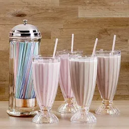 (Pack of 3) falooda Milkshake Smoothie Dessert Glasse mug 350ml Glass Set Water/Juice Glass-image-17