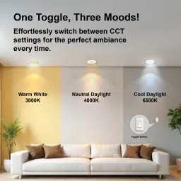havells 10W FAZER NEO Round Led Panel Downlight Color Changing Light Pack of 4 Junction Box Ceiling Lamp image 3