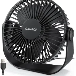Gaiatop Small Desk Fan, 3 Speeds Portable Fan with Strong Airflow, 5.5 Inch Quiet Table Fan, 90° Rotate Personal Cooling Fan USB Fan-28
