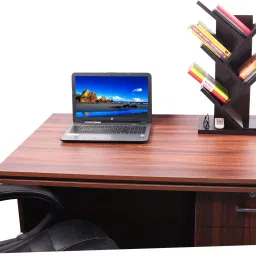 mahaakaay Criss Tree Desk Organisor | Space Saving Books Holder in Office | Engineered Wood Open Book Shelf image 4