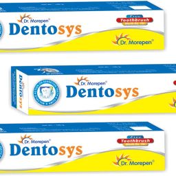 new d e n t o s y s toothpaste with toothbrush inside free (pack of 3 *100g) Toothpaste-image-27