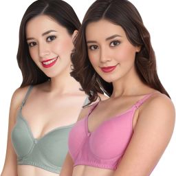 Pack of 2 Women Full Coverage Lightly Padded Bra-image-78
