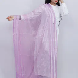 Art Silk Striped Purple Women Dupatta-image-12