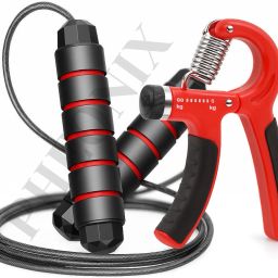 Adjustable Hand Gripper with Skipping Rope for Full Body & Hand Workout Fitness Accessory Kit Kit-image-38